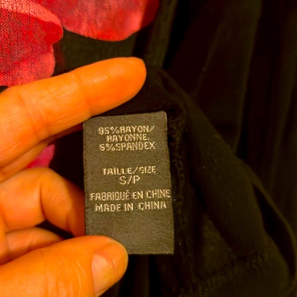 S/M Suzy Shier Women Tops Long Sleeve Elegant Mesh Print Rose Mesh Blouse - Picture 9 of 9